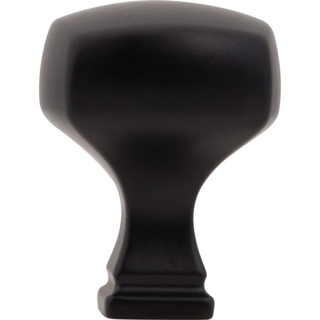 Jeffrey Alexander 1-1/8" Overall Length Matte Black Square Audrey Cabinet Knob 278MB